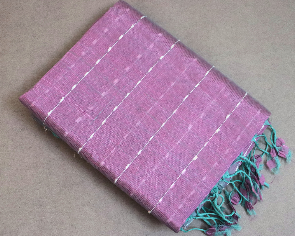 Mangalagiri Pattu Handloom Saree with Silver Zoot Design
